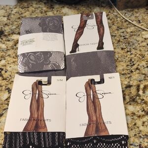 Jessica Simpson Fashion Tights in Black and Gray